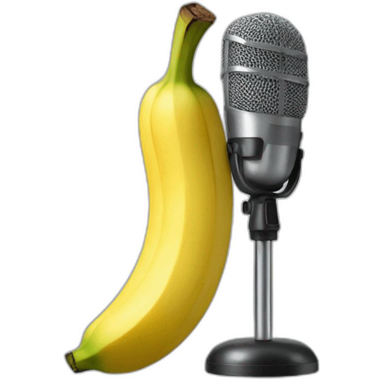 Banana with microphone emoji