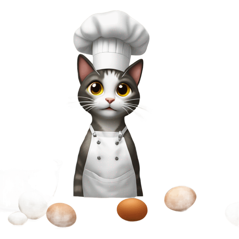 Cat baking emoji