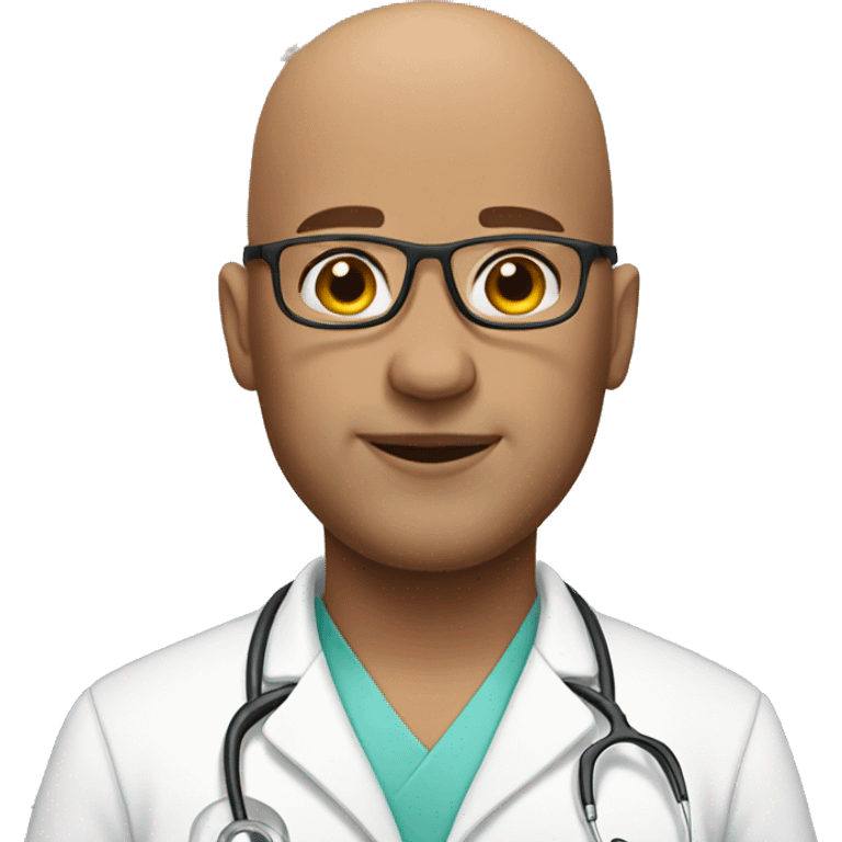 bald doctor emoji