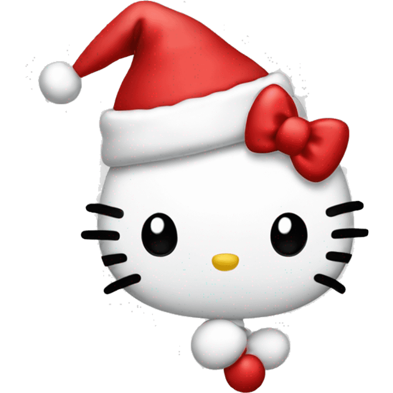 Hello kitty with Christmas hat  emoji