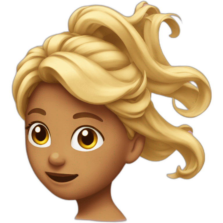 girl twirling hair emoji