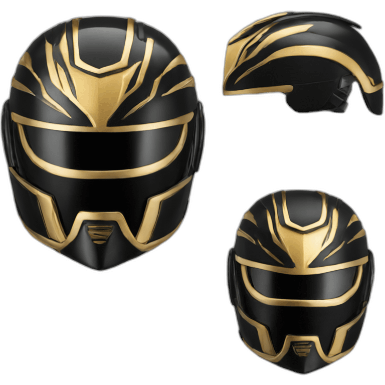 power ranger ultimate helmet black zeo emoji