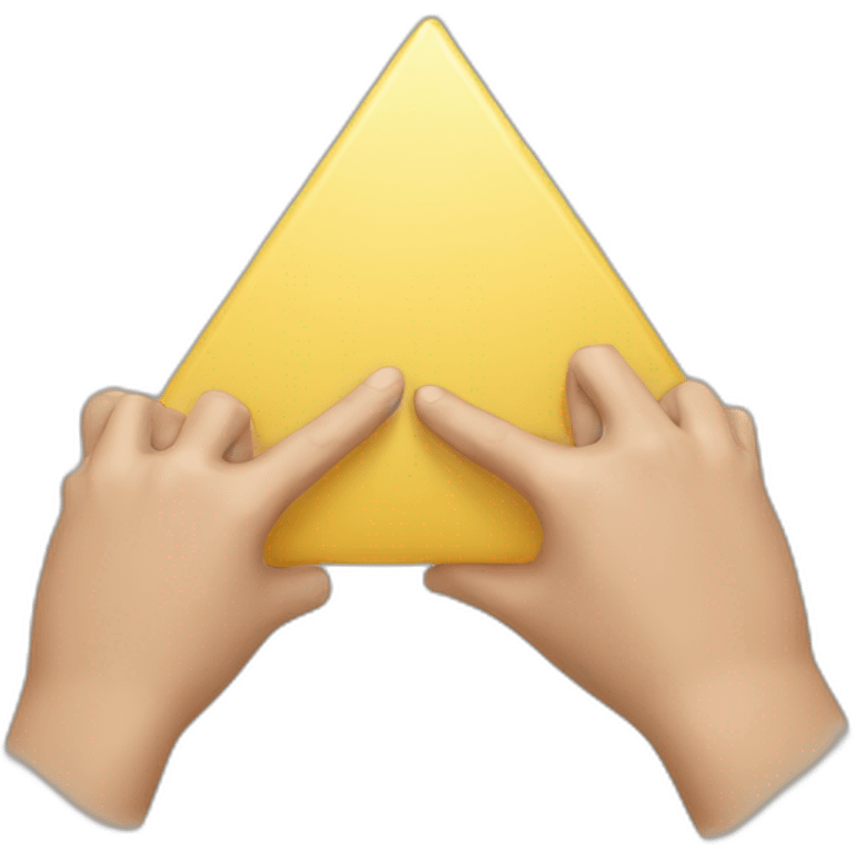 hands doing a triangle between indexes and thumbs emoji