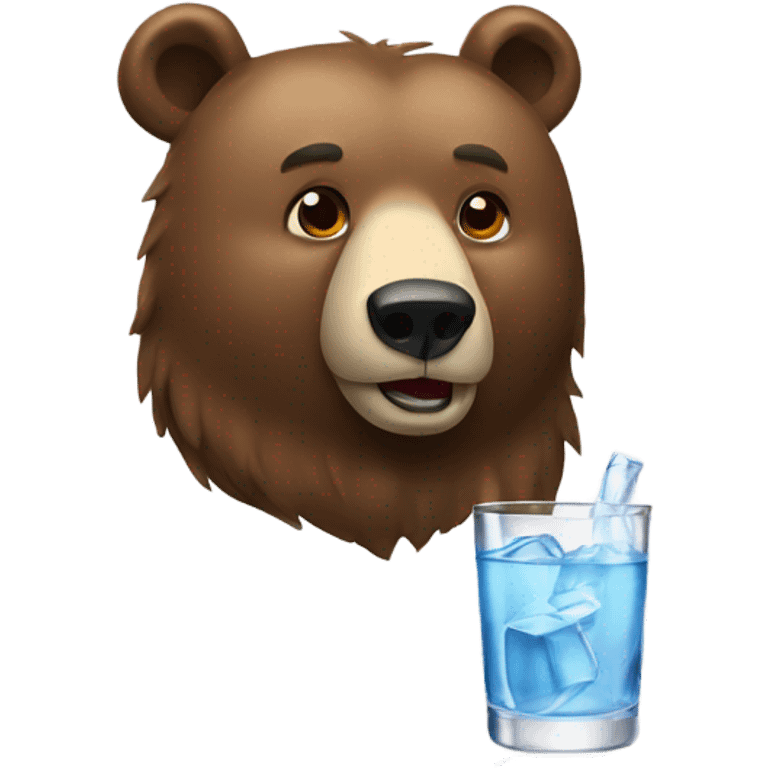 Bear with vodka emoji