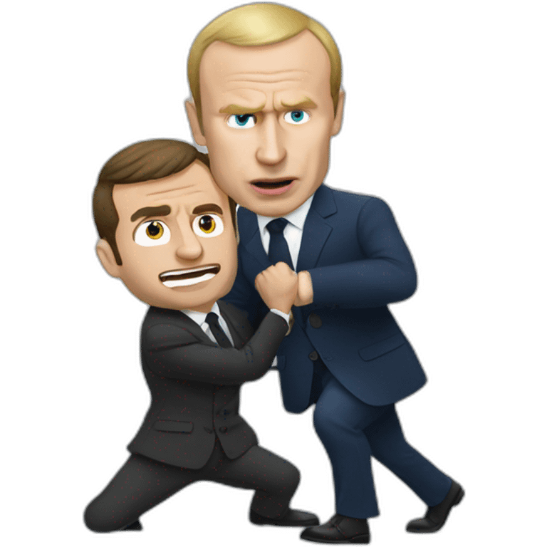 macron fight with putin emoji