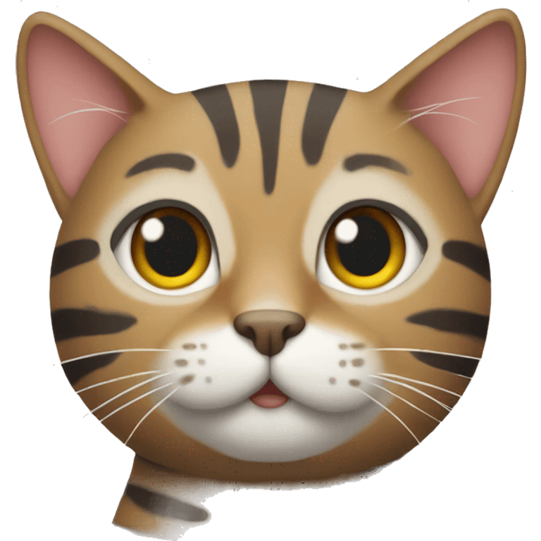 tabby cat with stripes emoji