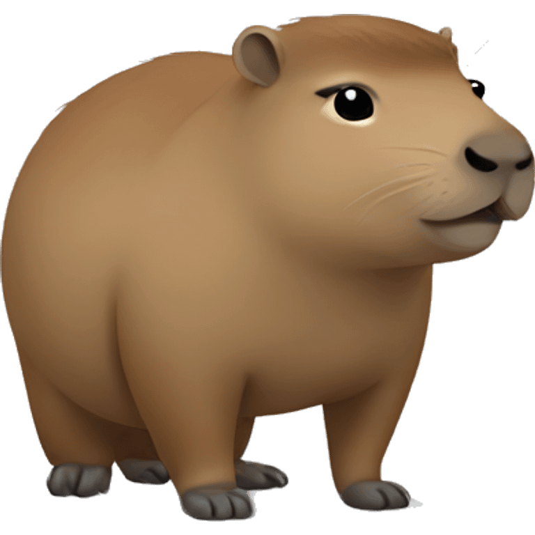 Capybara with a grey shirt pants and red converses emoji