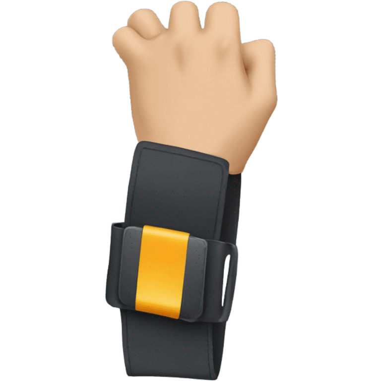 A hand gripping a belt in motion  emoji