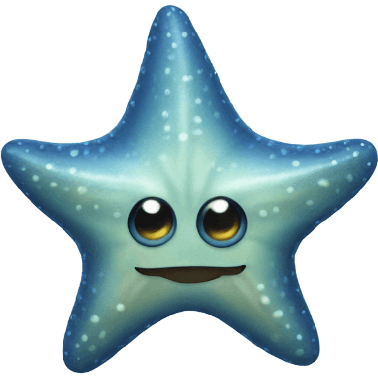 Blue star fish emoji