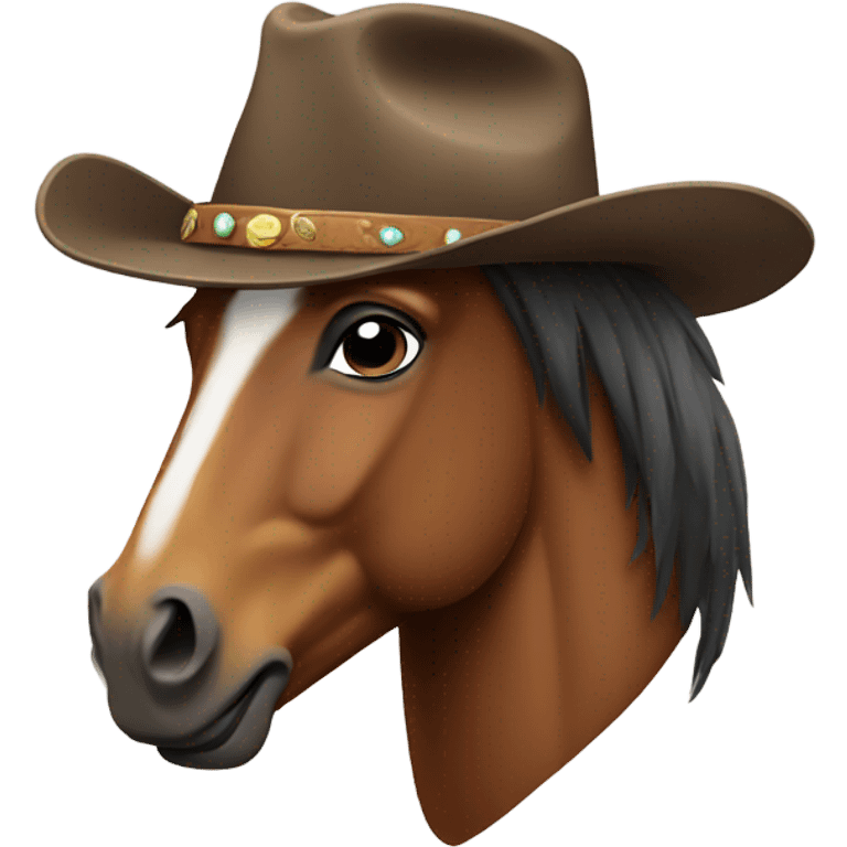 Horse with cowboy hat emoji