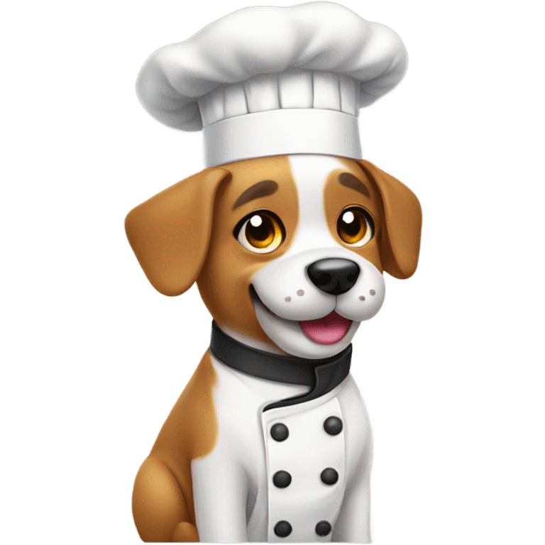 a cute dog chef emoji