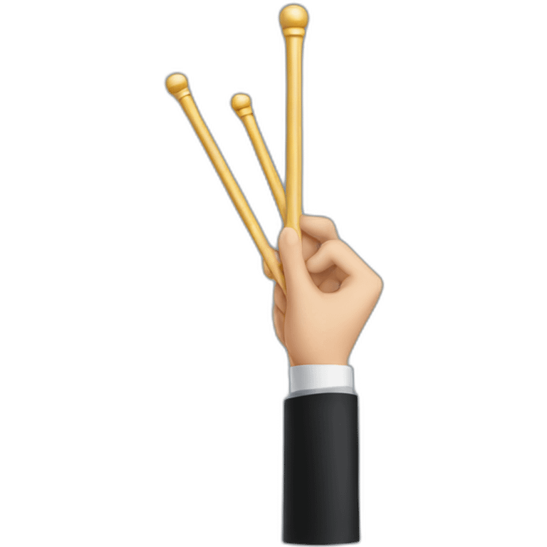 Musical conductor hands holding wand emoji