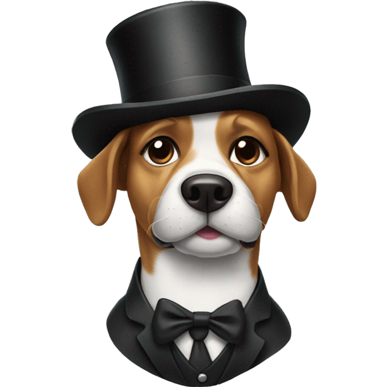 dog with tophat emoji