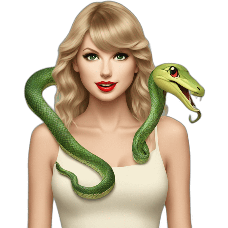 Taylor swift with snake emoji