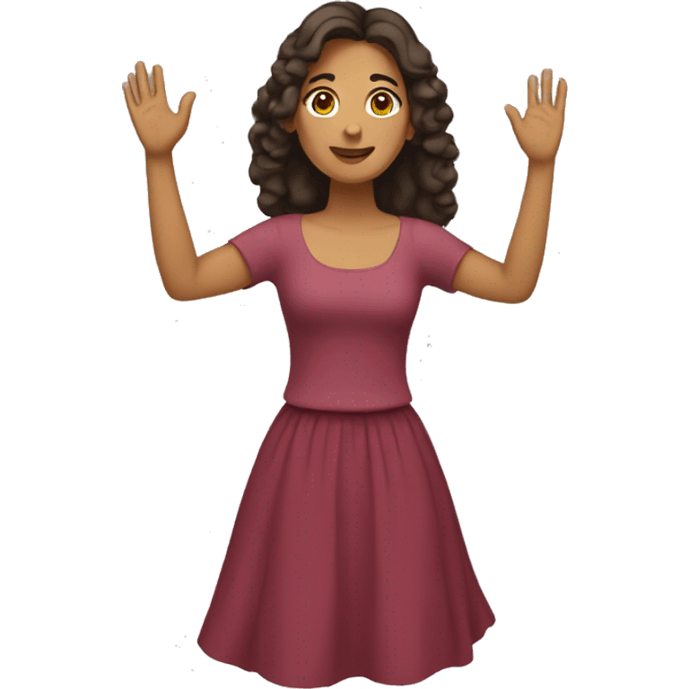 Spanish Woman (full-body) (hands raised) (arms hair) emoji