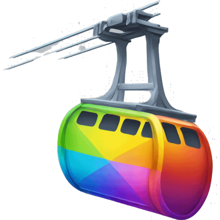 rainbow ski lift tube emoji