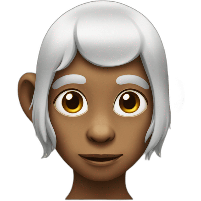 A beautiful monkey in the shape of an old girl emoji