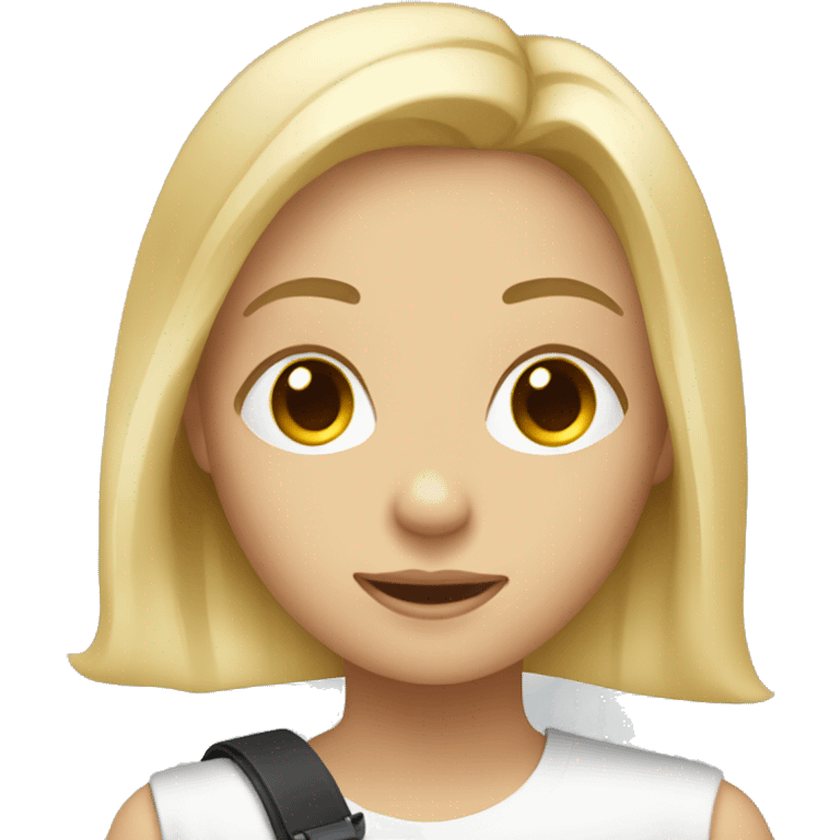 Blond Girl with a Camara  emoji