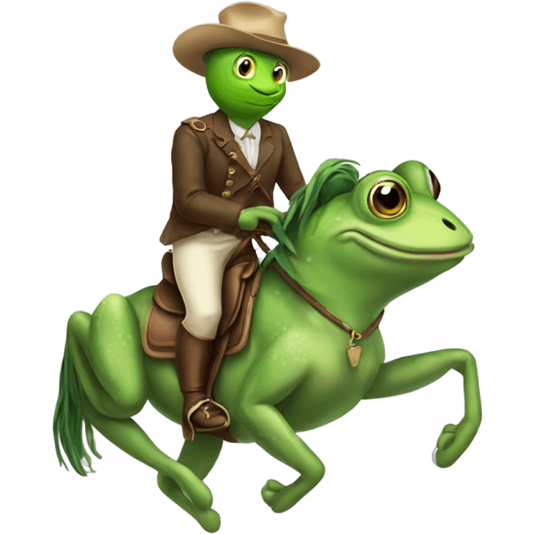 Frog on horse emoji