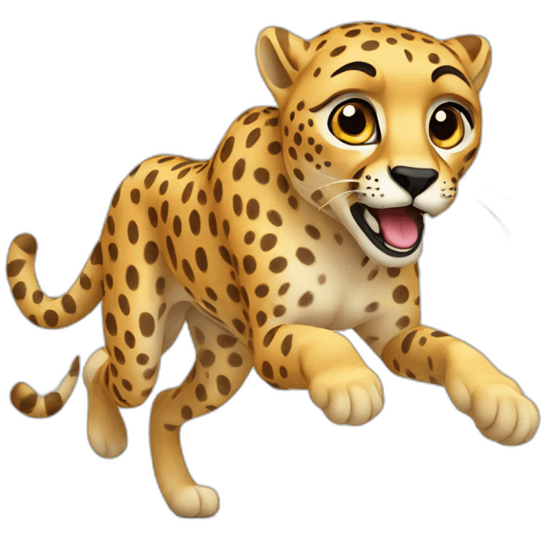 Hungry running cheetah emoji