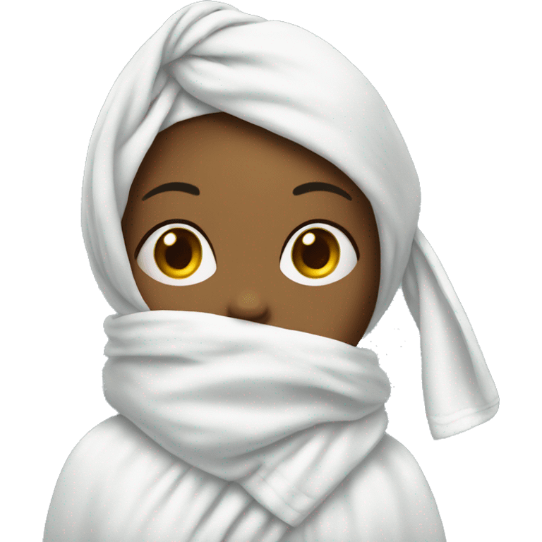 girl with towel on head  emoji