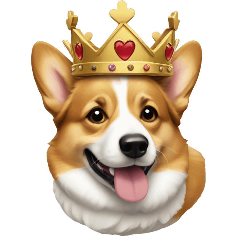 Corgi wearing a crown emoji