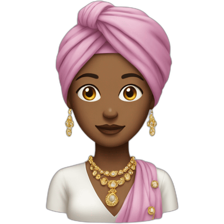 Girl With a turban and joellery emoji