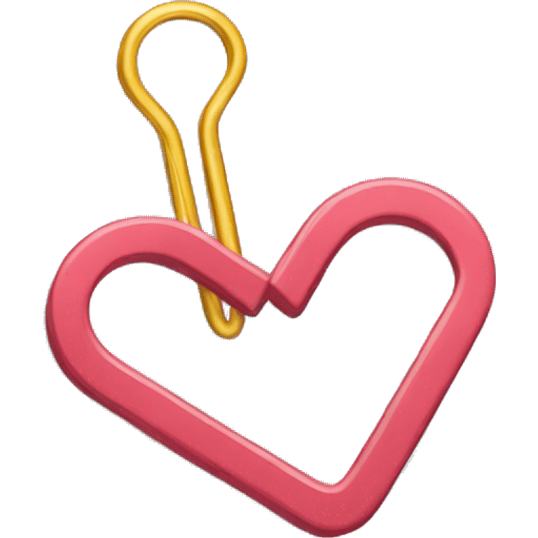 A heart-shaped paper clip emoji