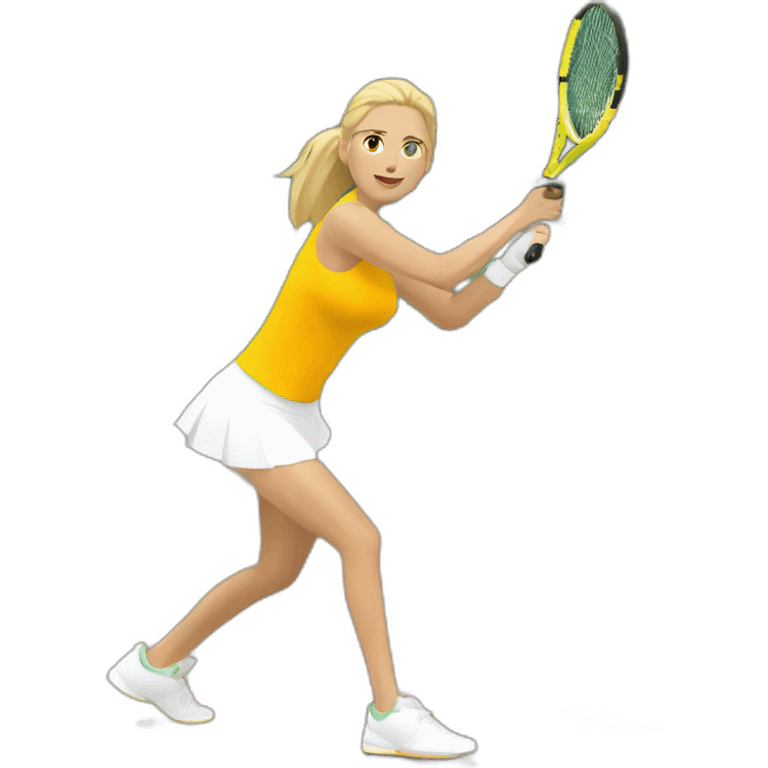 Montse devesa rubia pelo largo tennis emoji