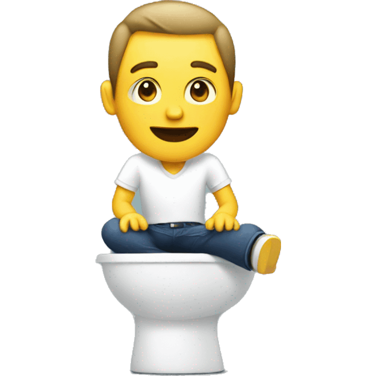 Man on toilet emoji