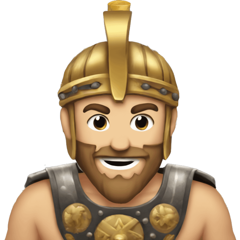 Gladiator playing slot machine emoji