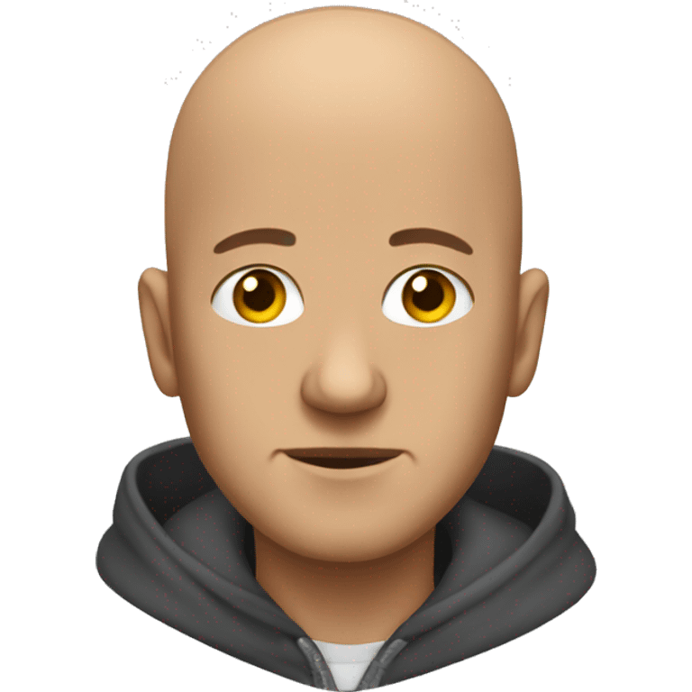 Bald guy in a hoodie  emoji