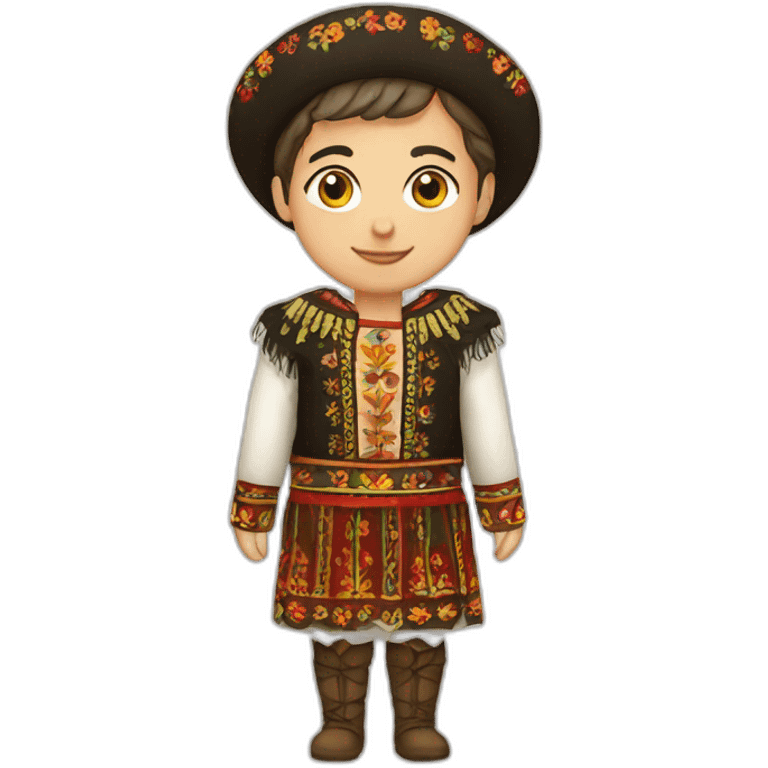 A traditional romanian costume emoji