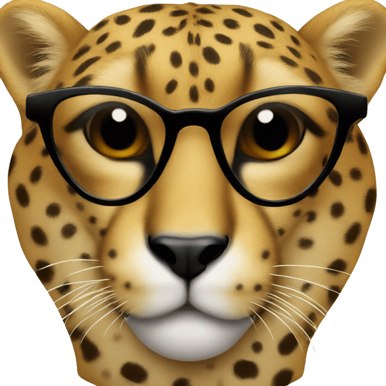 cheetah with sunglasses emoji