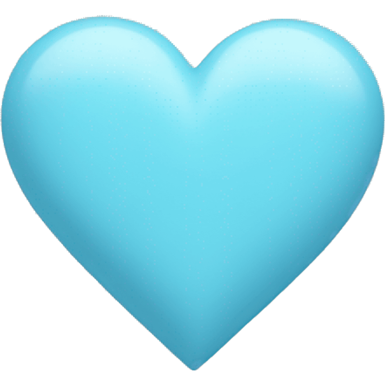 Pastel blue colored heart emoji