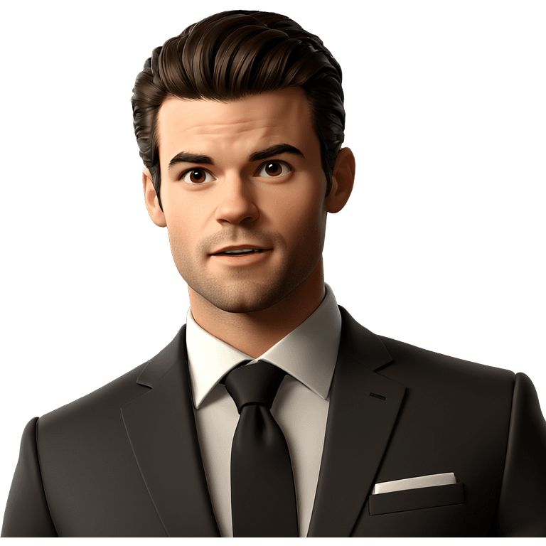 dapper young man in suit emoji