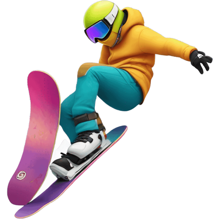 Backflip on a snowboard  emoji