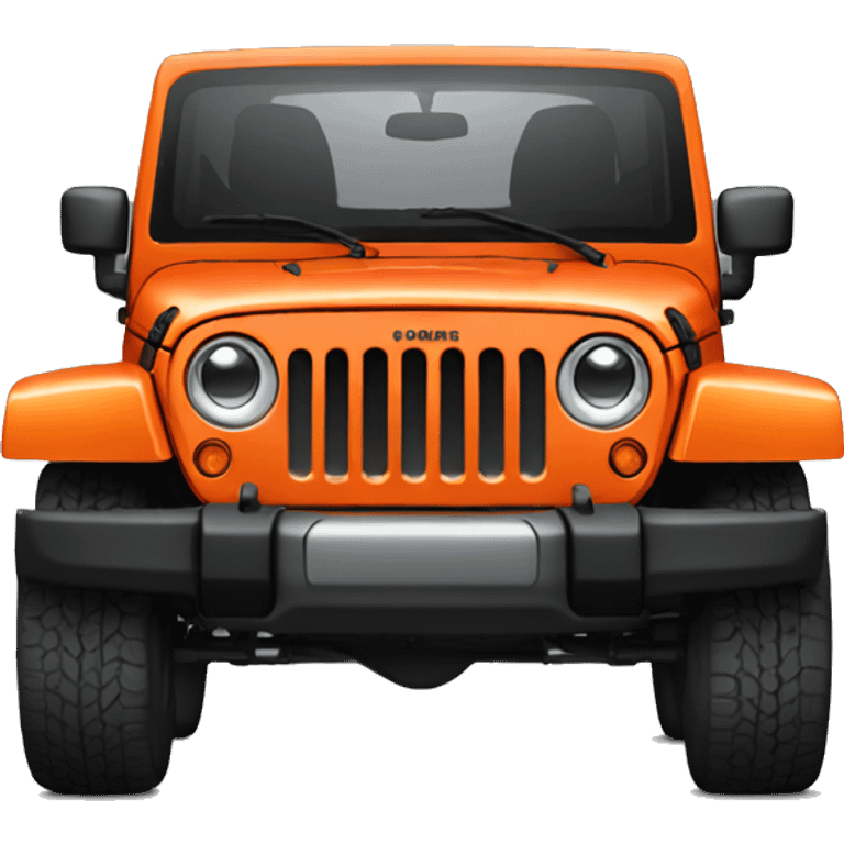 Orange Jeep wrangler emoji