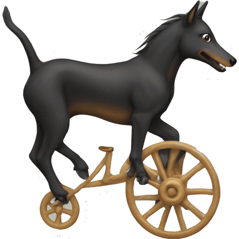 kelpie with person riding it emoji