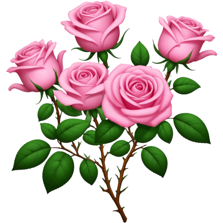 Pink rose bush emoji