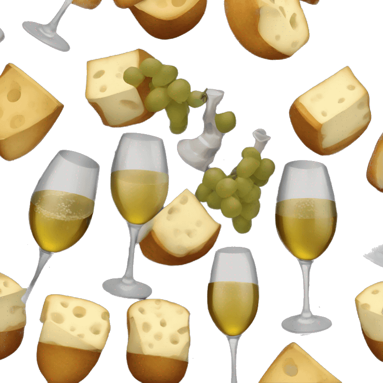 vino con quesos emoji