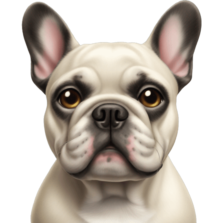 realistic close-up of French bulldog  emoji