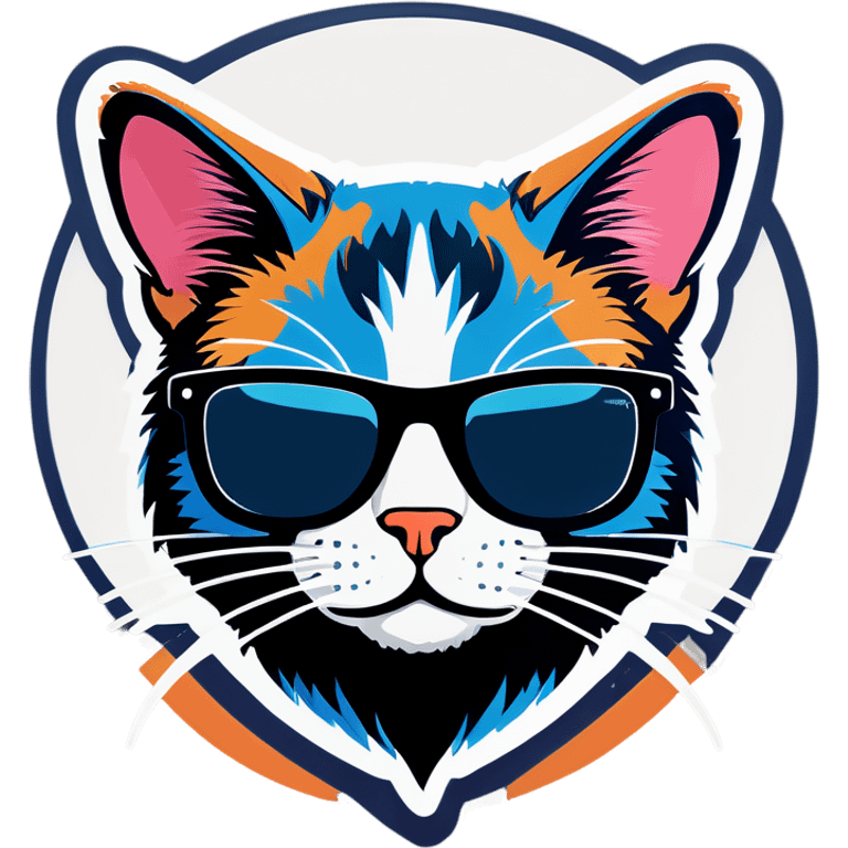 Cat with sunglasses emoji