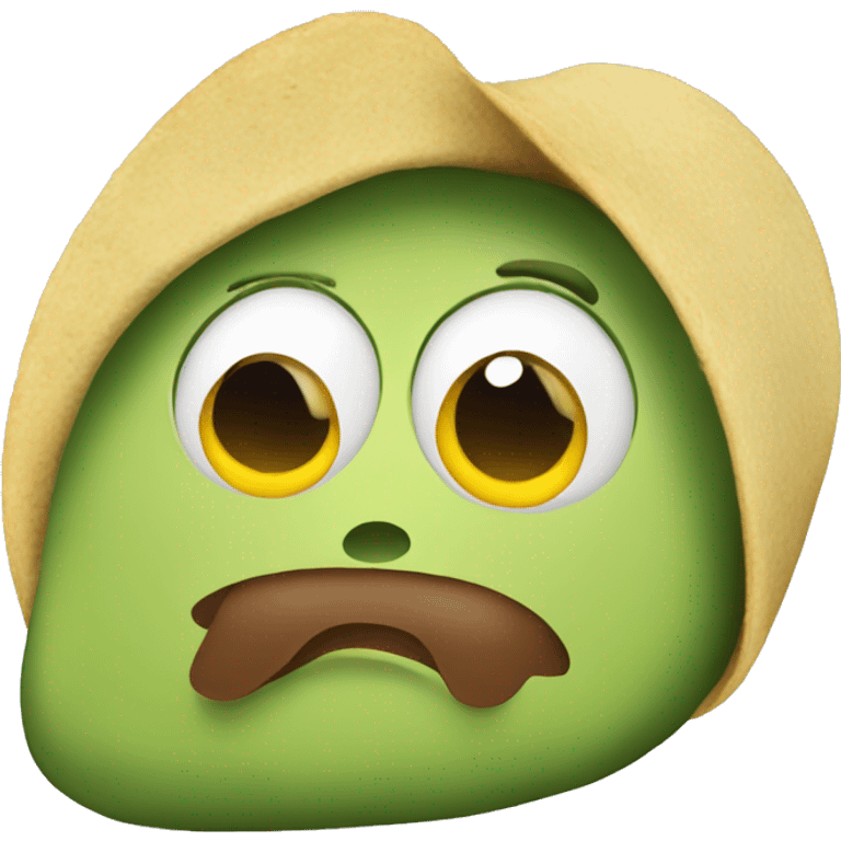 Avocado hating tacos emoji