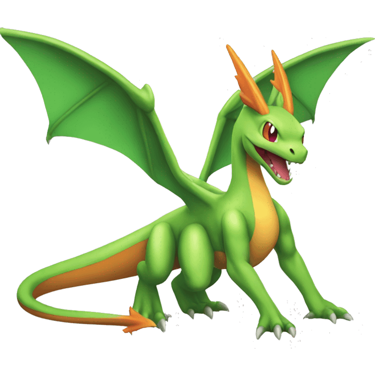 Metallic Flygon-Charizard full body emoji