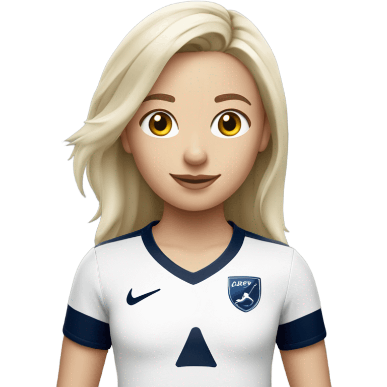 tottenham kit on blonde girl emoji