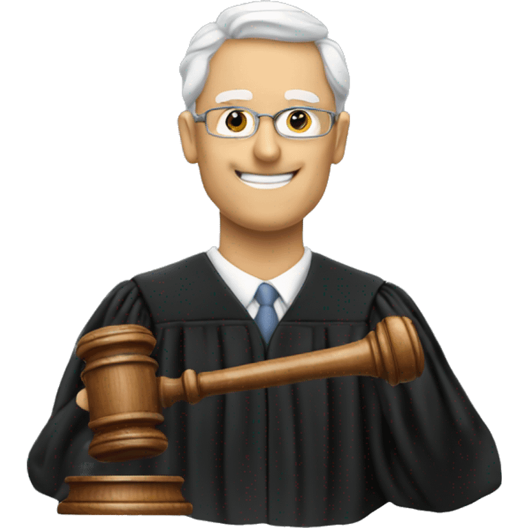 A JUDGE HOLDING A GAVEL emoji