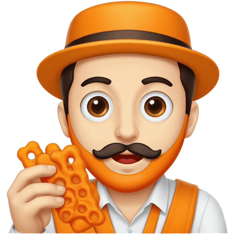 Traditional Jewish guy eating Cheetos  emoji