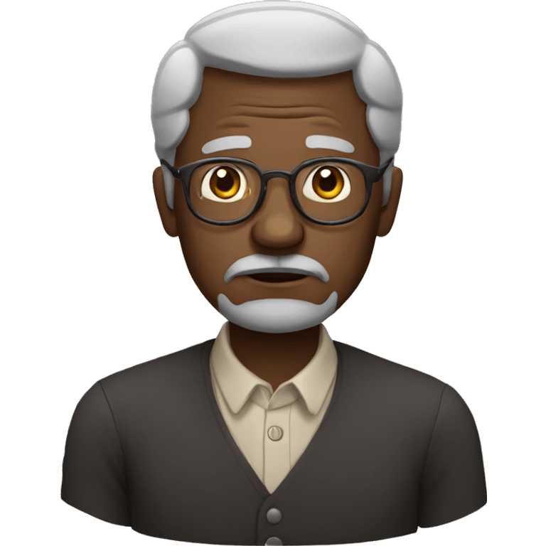 sad black grandpa emoji