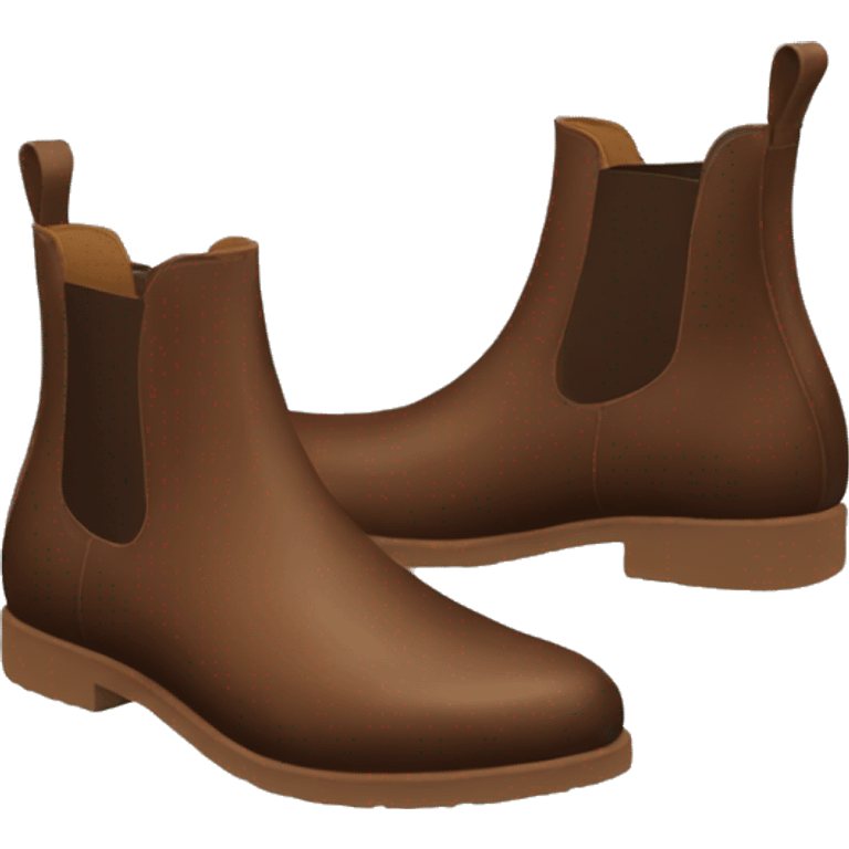 brown chelsea boots emoji